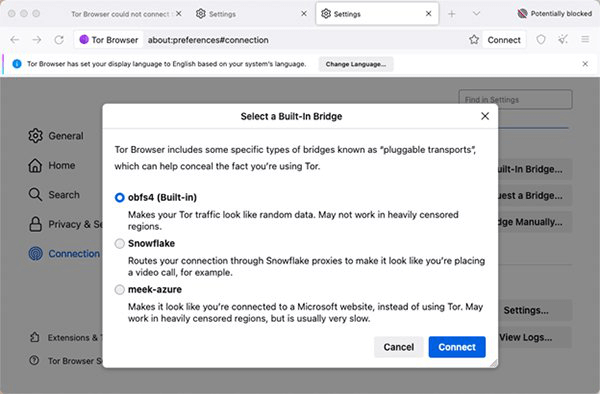 Configurações de ponte integradas